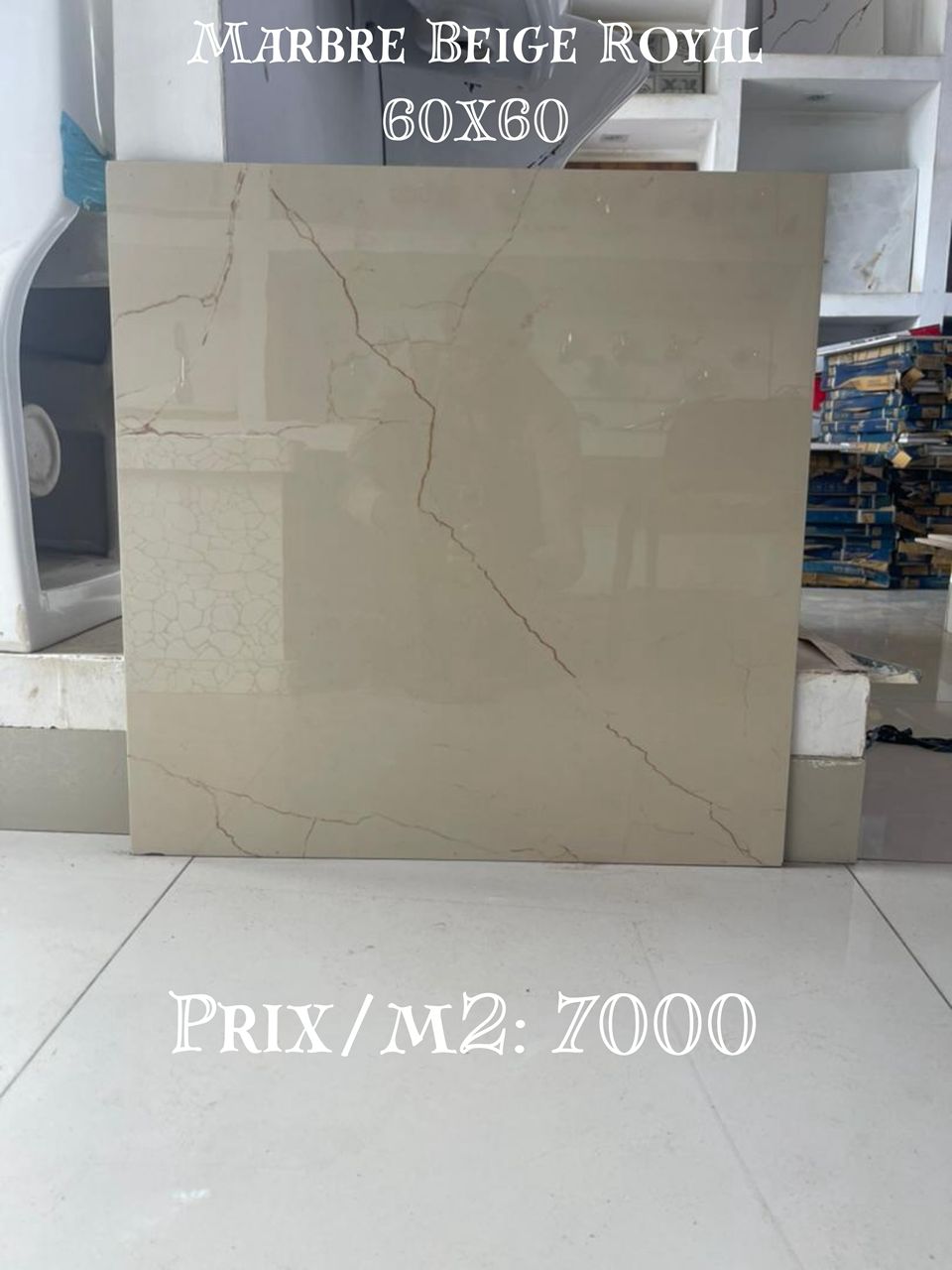 Carreaux — échantillon showroom P2M Mbao