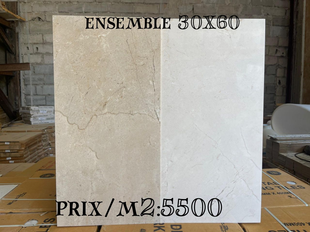 Carreaux — échantillon showroom P2M Mbao