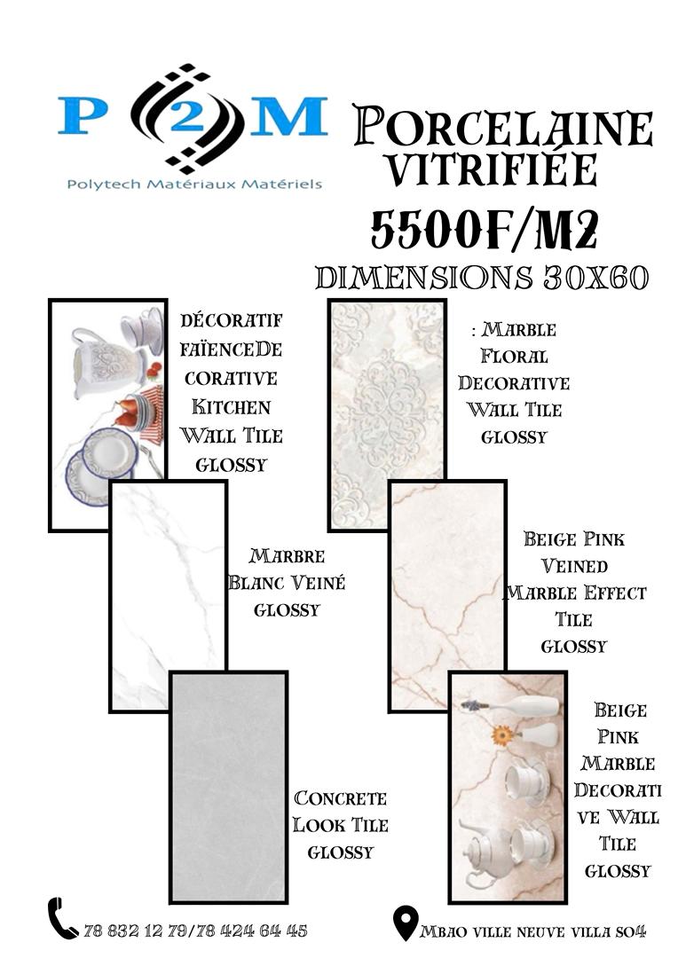 Carreaux — échantillon showroom P2M Mbao