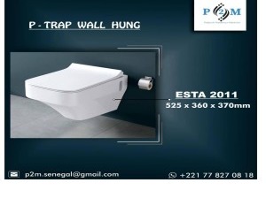 WC suspendu « ESTA 2011 » — 525×360×370mm, P-Trap