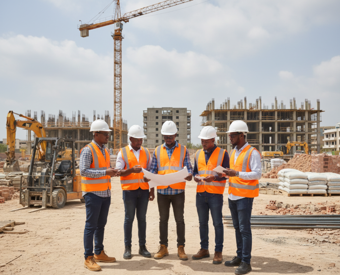 Magatte NIANG et son équipe d'ingénieurs